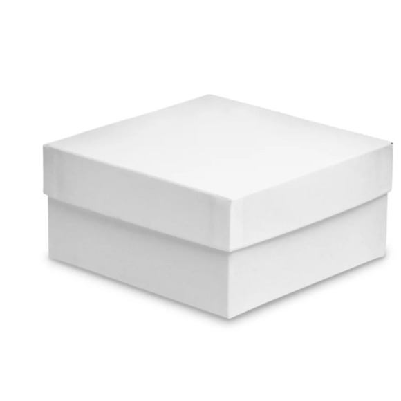 Pack of 10 - Deluxe Gift Boxes, size 6x6x3", color White Gloss, HI-WALL Design - Picture 1 of 7